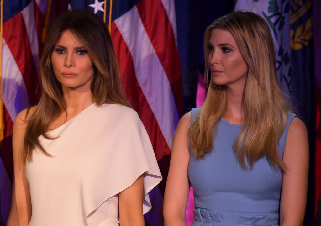 Melania et Ivanka Trump pendant le discour de Donald Trump cette nuit. (photo AFP)