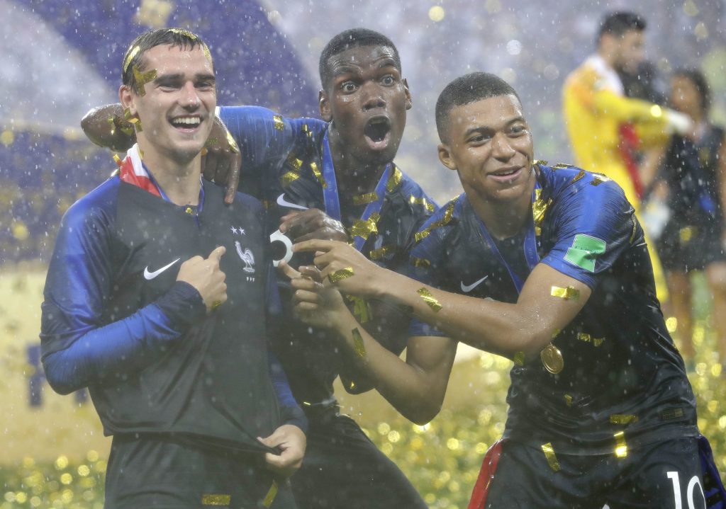 Griezmann, Pogba et Mbappe, les visages de la victoire française.