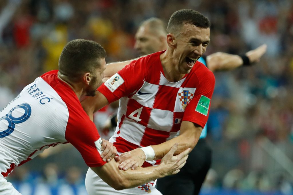 Ivan Perisic célébrant son but.