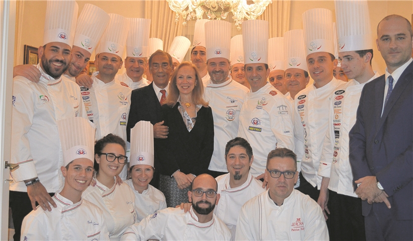 L'équipe nationale italienne des cuisiniers, Nazionale Italiana Cuochi (NIC), a été reçue jeudi soir à la résidence de l'ambassadeur d'Italie. (Photo : ambassade d'Italie au Luxembourg)