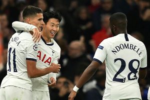 Lamela, Son et Ndombele ont vécu une soirée tranquille face à l'Etoile Rouge. (Photo : afp)