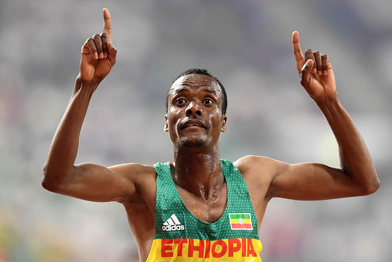 Muktar Edris, vainqueur du 5000 mètres (Photo : AFP).