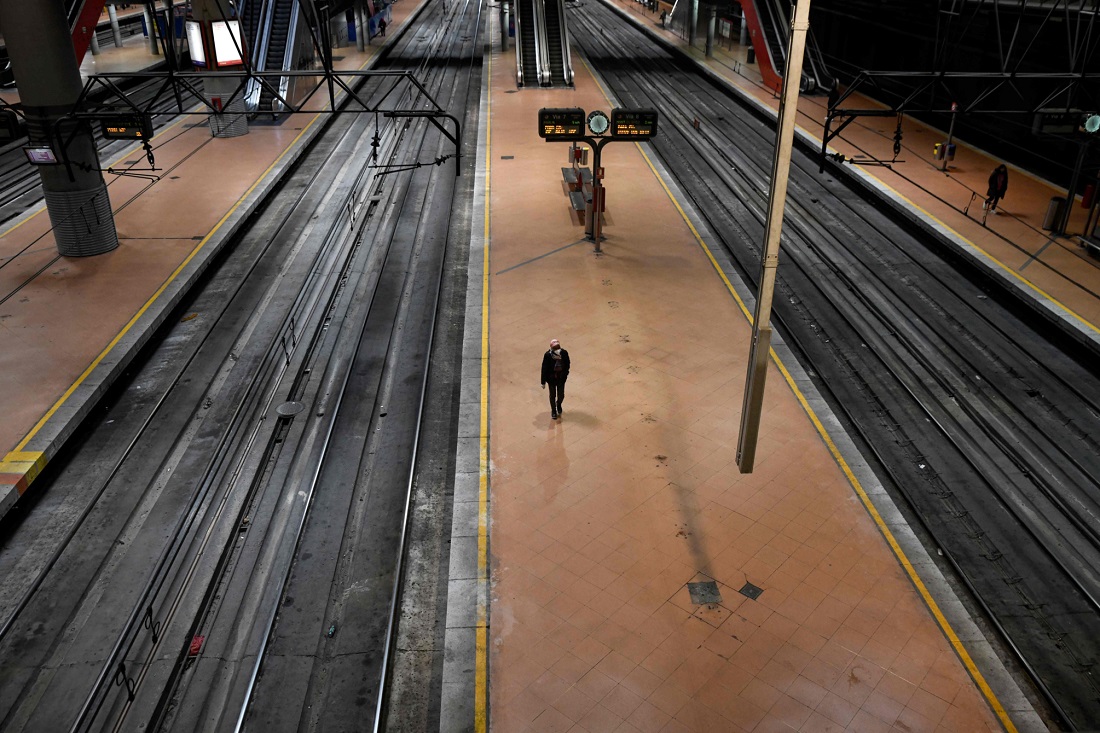 La gare d'Atocha (Madrid), vide (Photo : AFP).