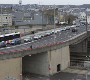 15012019, Luxembourg-Bonnevoie, Pont Buchler, Vue sur le chantier du Pont Büchler qui relie le quartier Gare à Bonnevoie au début de la route de Thionville, © Editpress/Fabrizio Pizzolante