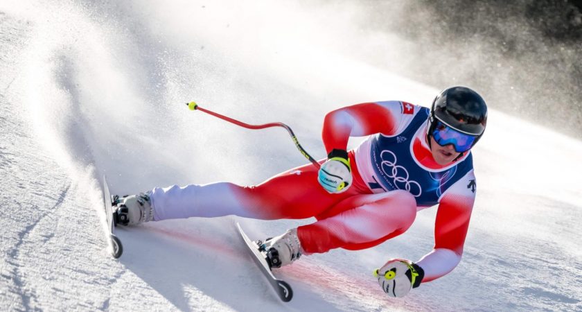Franjo von Allmen a battu mercredi en super-G (SUI) Argent : Ryan Cochran-Siegle et Marco Odermatt (Photo: AFP).