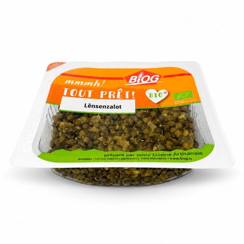 Une salade de lentilles traditionnelle luxembourgeoise rappelée